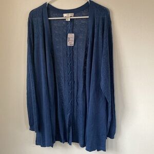 New CJ Banks Navy blue cardigan size 2x